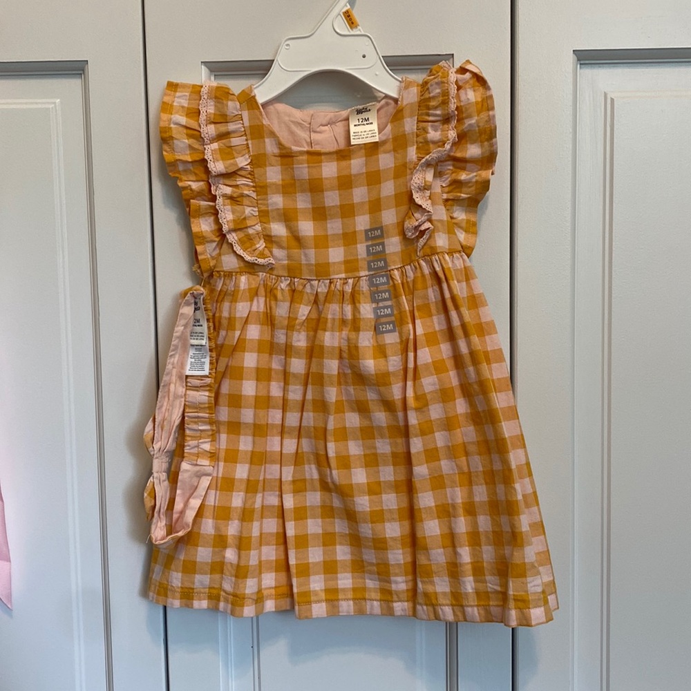 Plaid Dress with Bloomers and Matching Headband